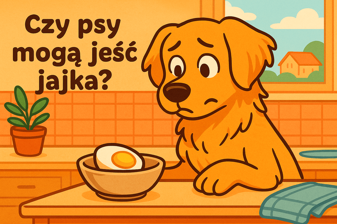 Zdjecie tematyczne artykulu o jedzieniu jajka przez psy